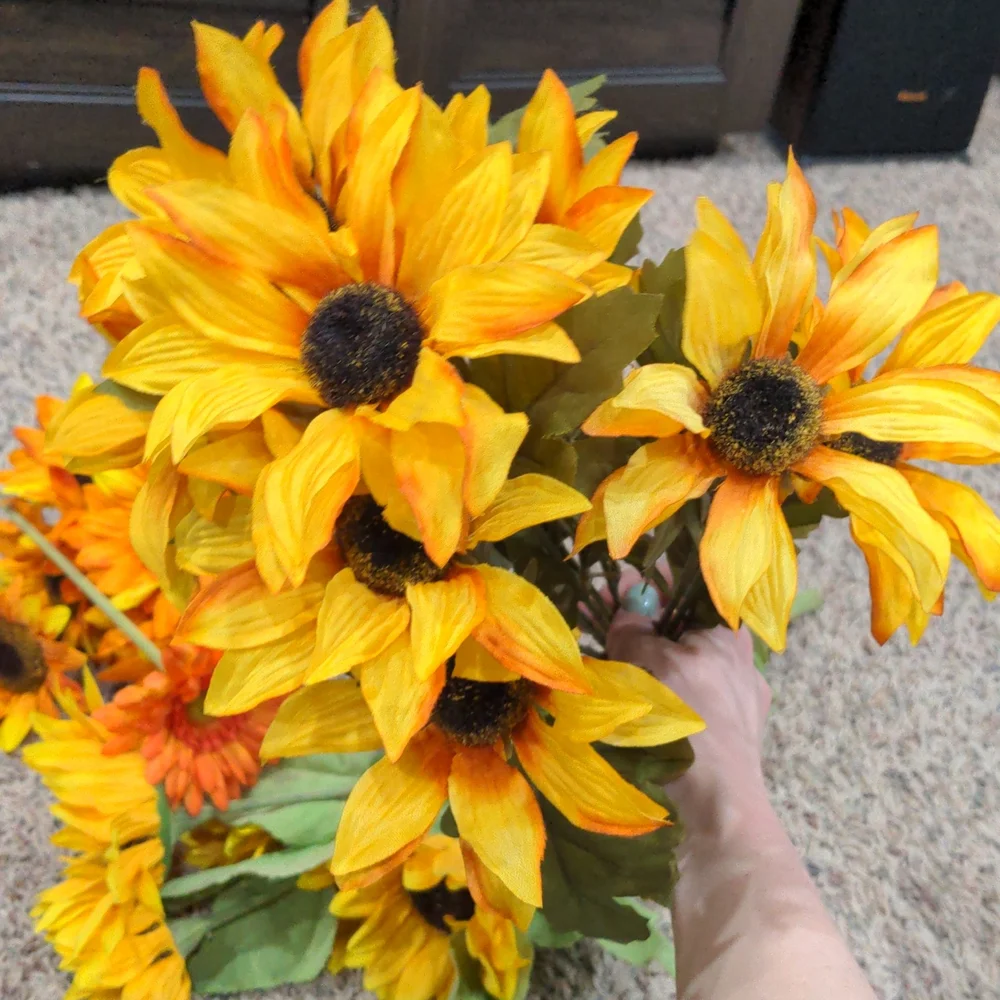 Faux sunflowers bundles